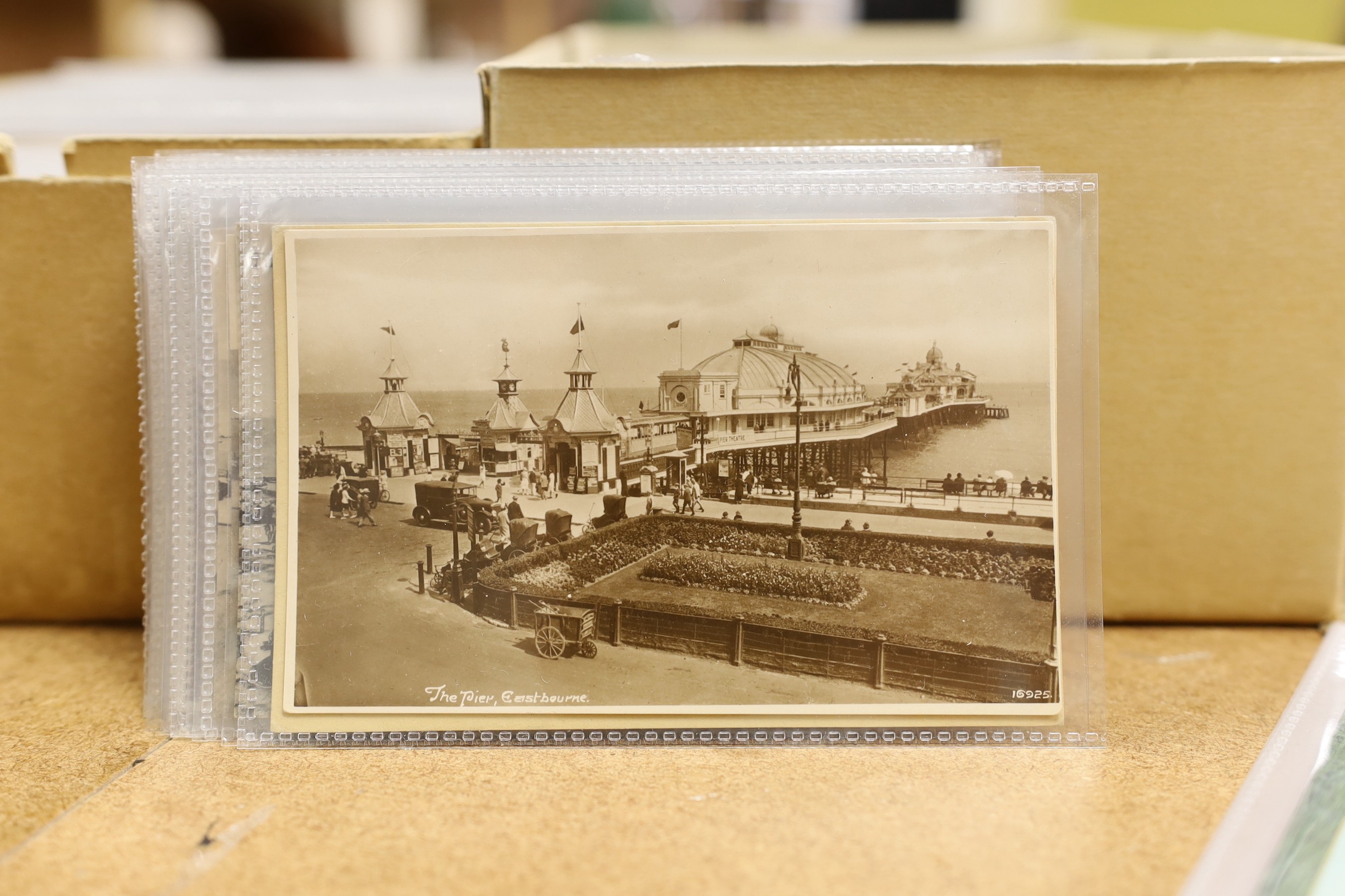 A large quantity of postcards relating to mostly Eastbourne